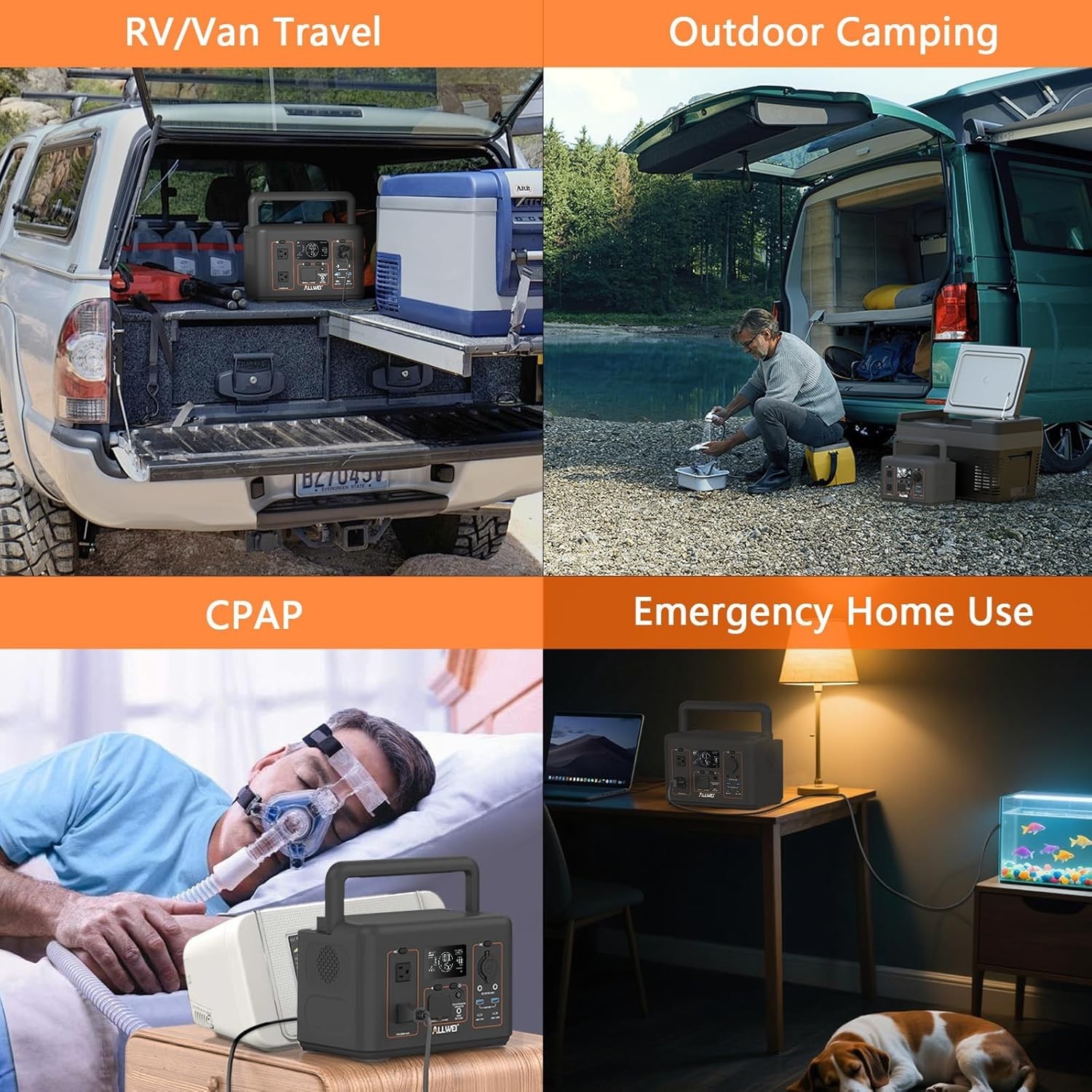 500W 512Wh Portable Solar Generator Station LiFePO4 Battery Power Bank