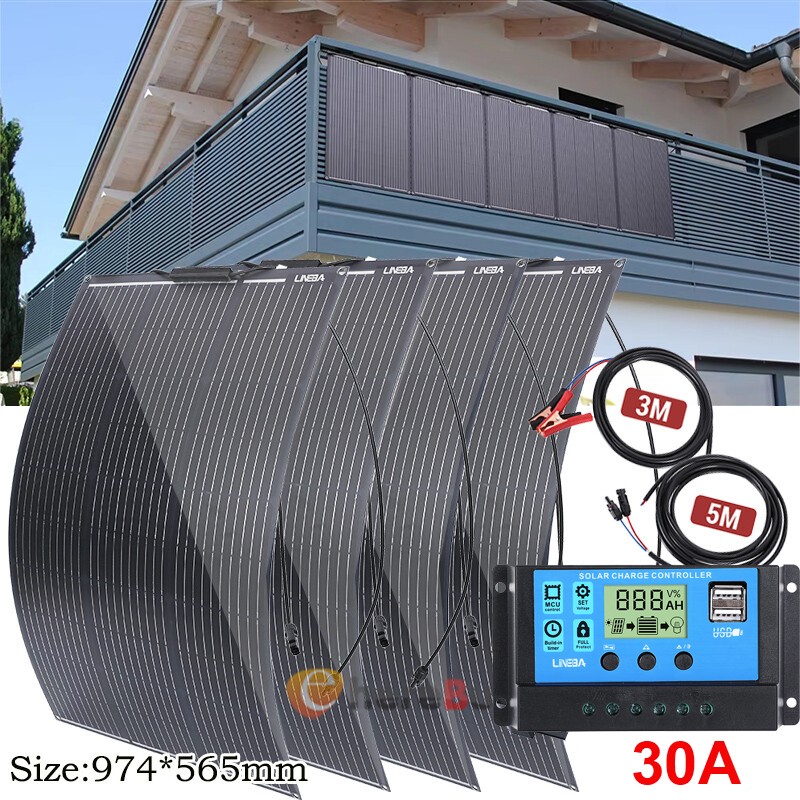 400 Watt 12 Volt Mono Solar Panel for RV, Boat, Pool Home Off-Grid Battery Power