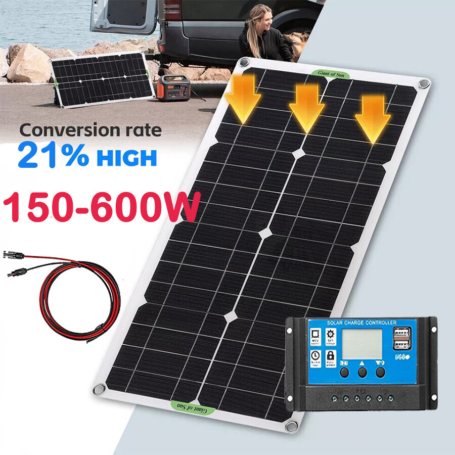 150w 300w 600w Mono Semi-flexible Solar Panel Kit for RV/Car battery/Home/Boat