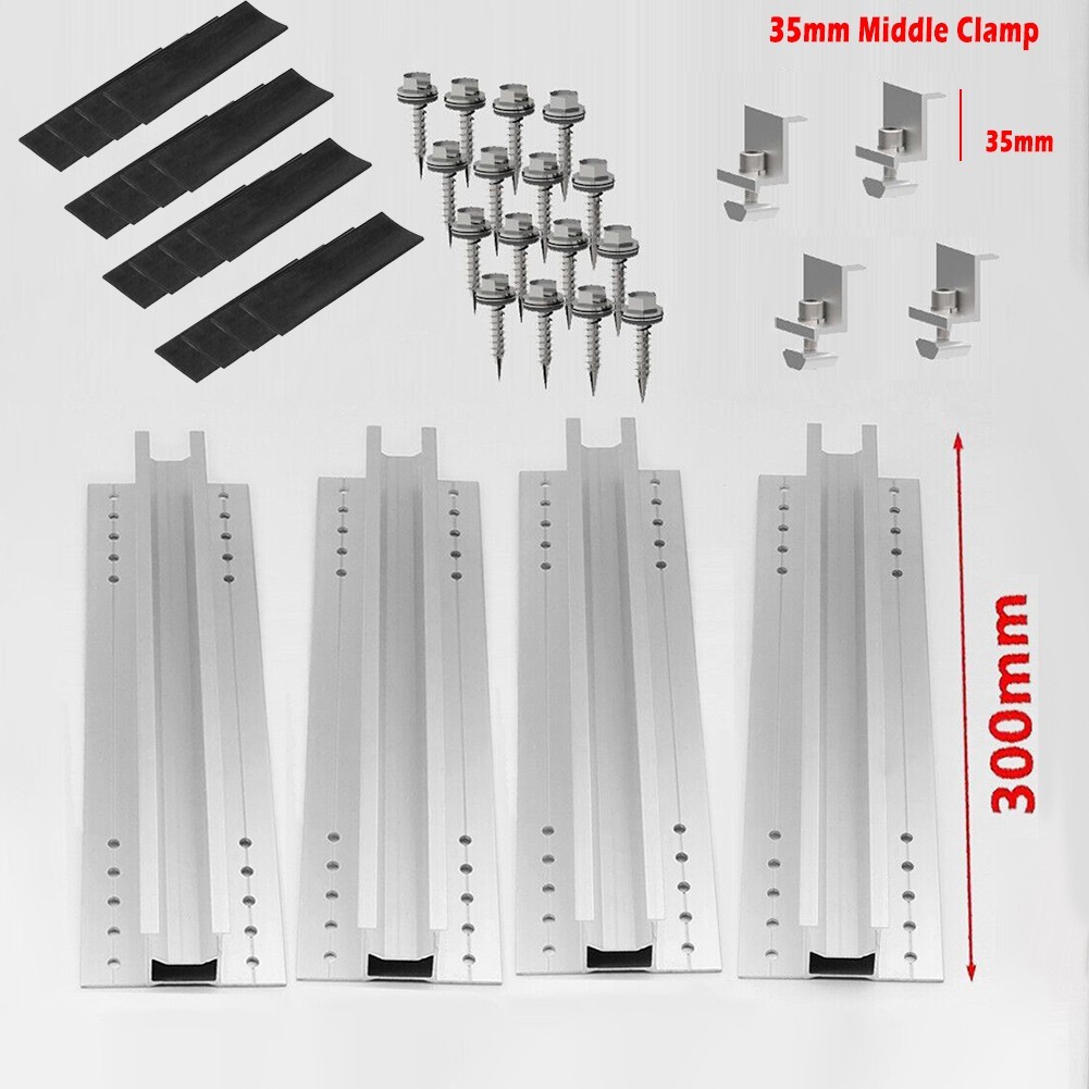 1*Solar Panel Module Aluminum Bracket Rail Trapezoidal Sheet 30cm Dust Resistant