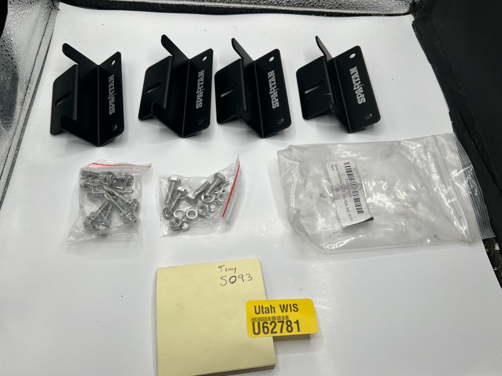 (Pack of 4) Spartan Power Black Solar Bracket Mount Assembly