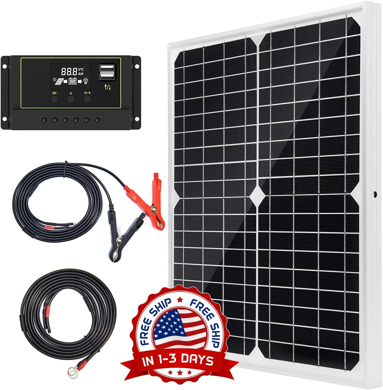 Kit Generator De Panel Solares De 6000W Inversor Con Controlador Para Automóvil.