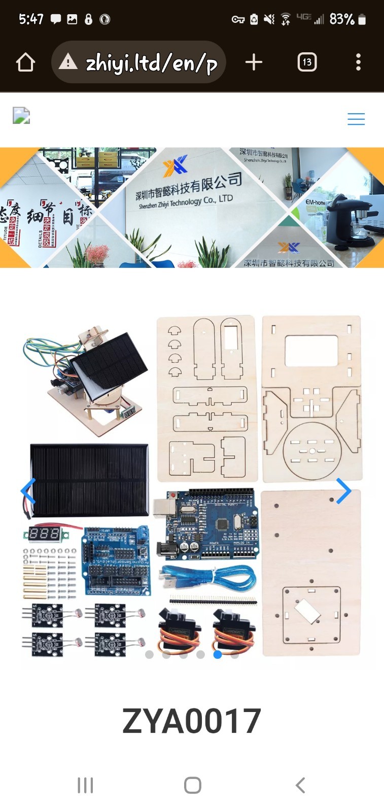 Zhiyi Smart Solar Light Tracking kit great teen gift Kit ZYA0017
