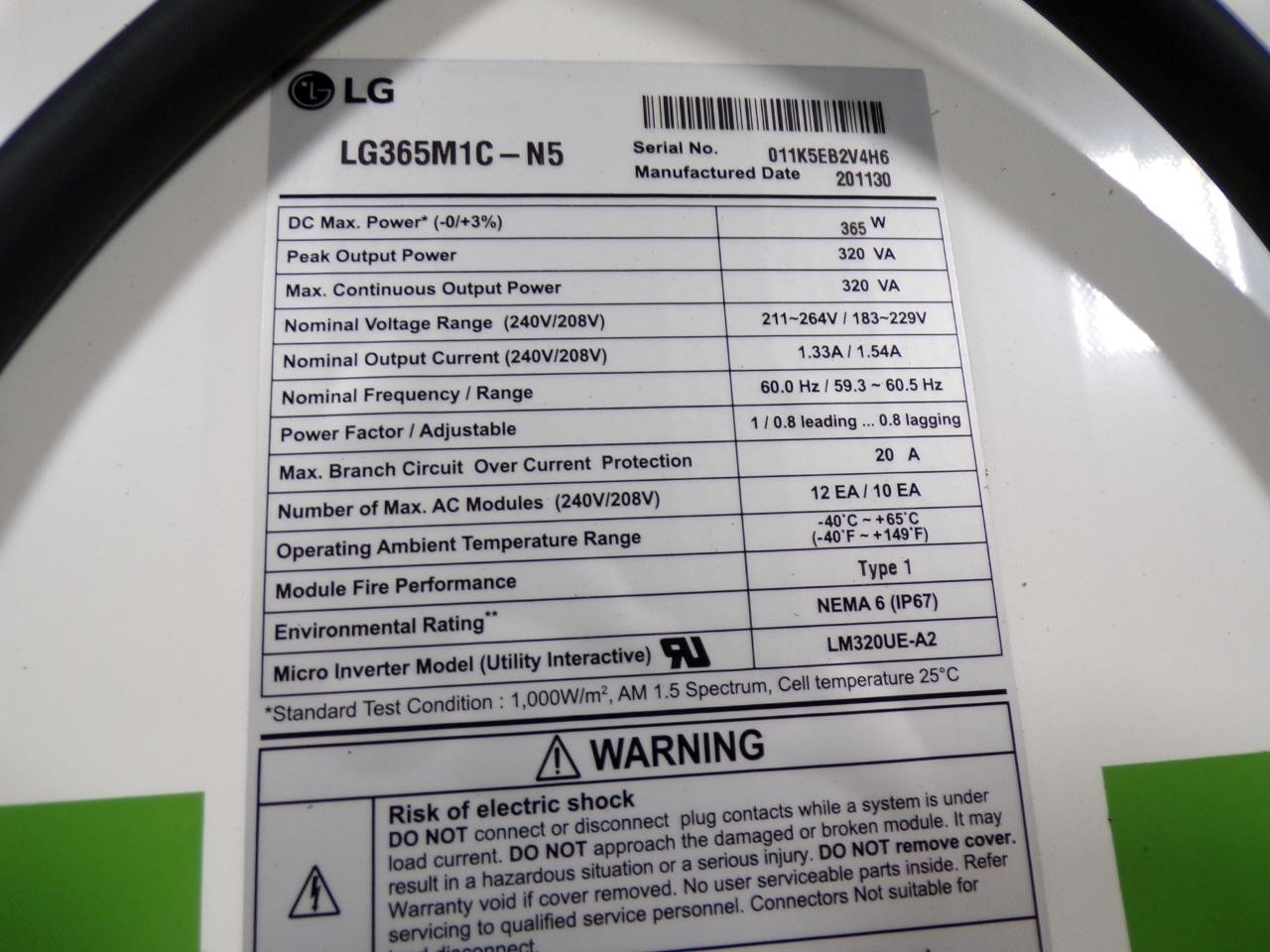 *New* LG LG365M1C-N5 365W NeON® 2 ACe Solar Panel for Home