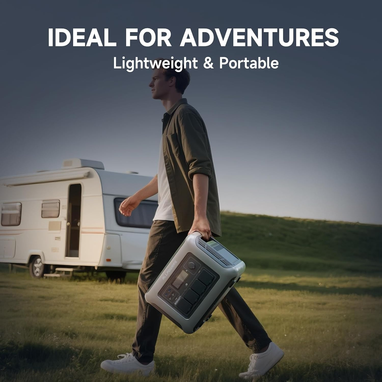 Portable Power Station,1600W/1056Wh Lifepo4 Solar Generator, Solar Power with UP