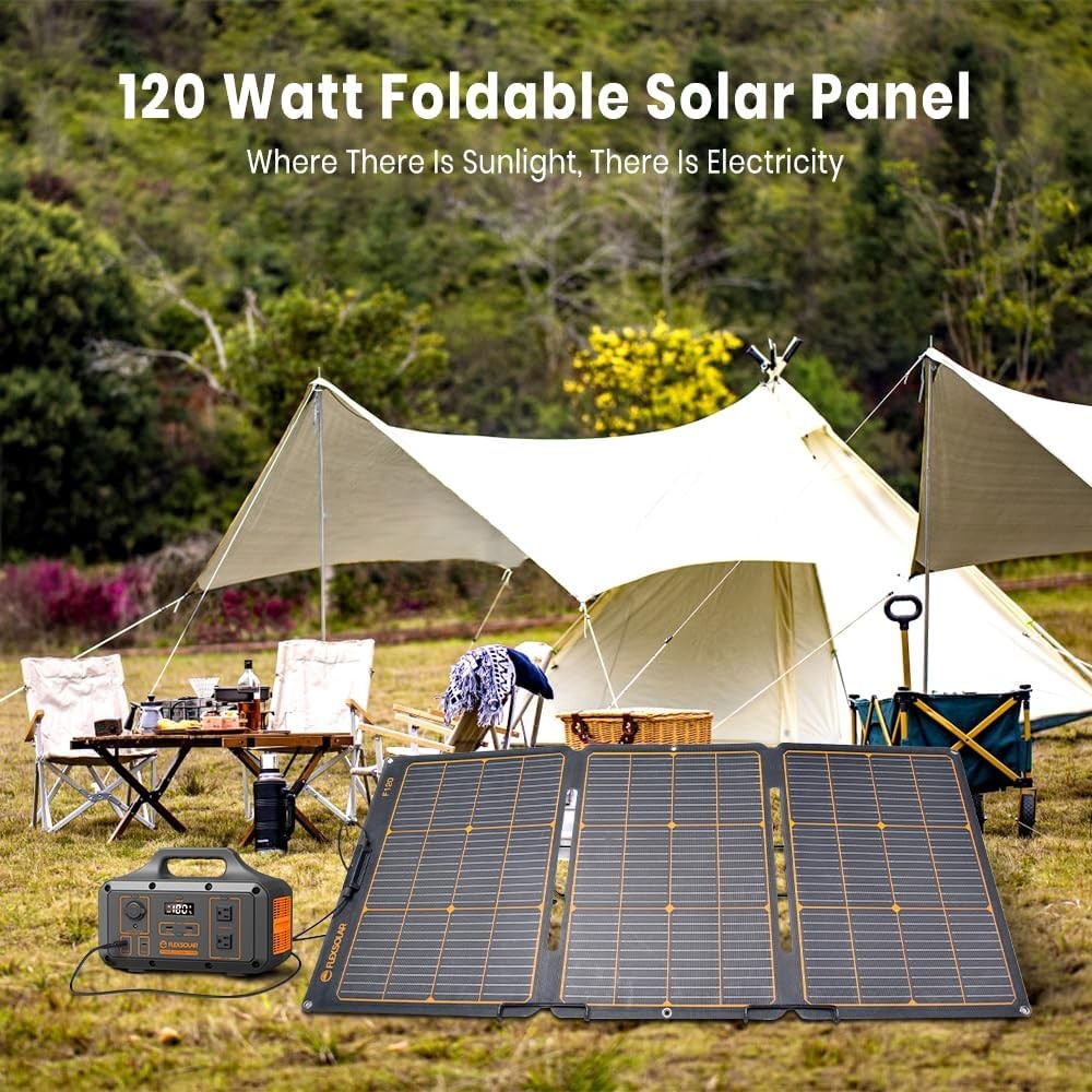120W Portable ETFE Solar Panels for Power Station Generators, IP68 Waterproof
