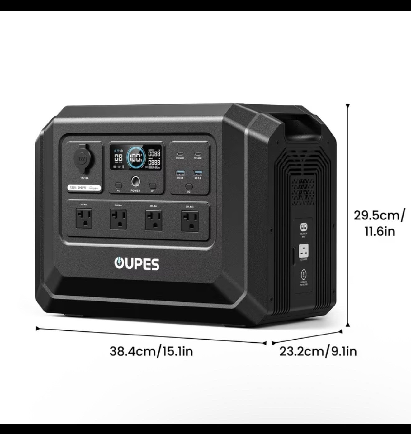 OUPES 1024Wh Mega 1 Lite Portable Power Station 1800W Solar Generator LFP