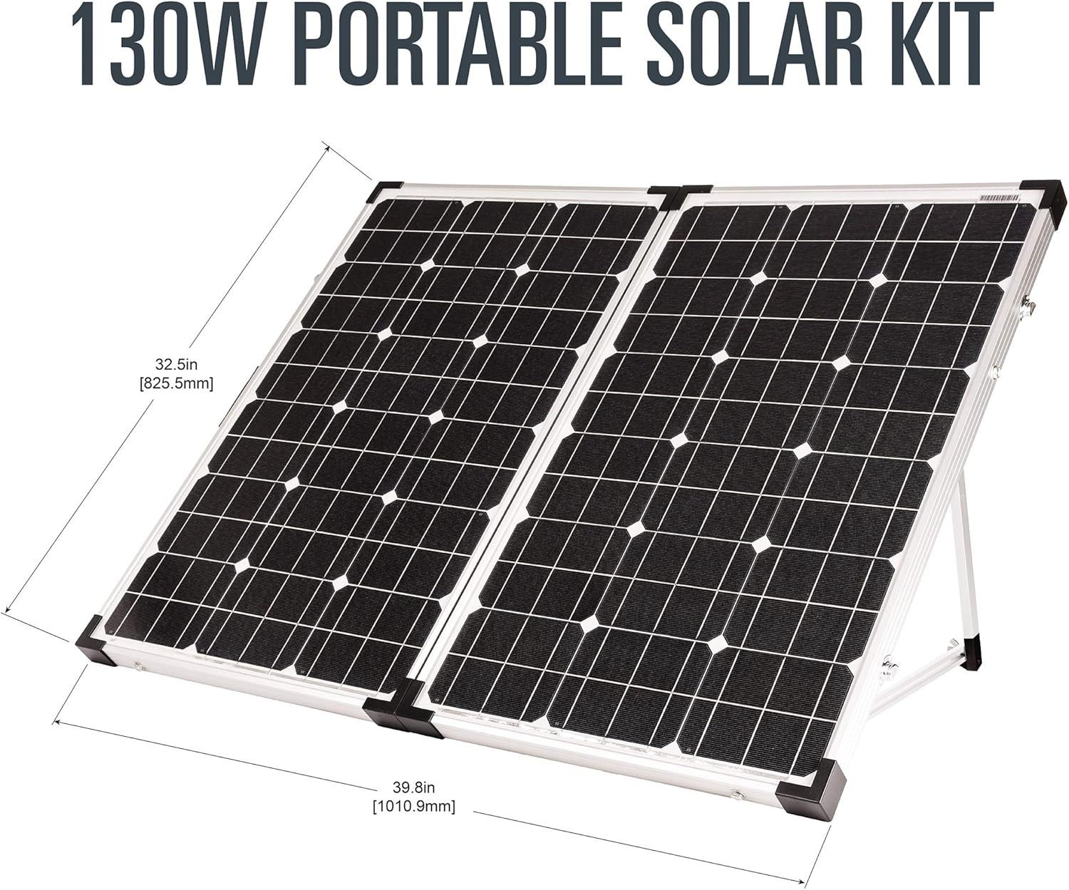 Go Power! GP-PSK-130 130W Portable Folding Solar Kit with 10 Amp Solar Controlle