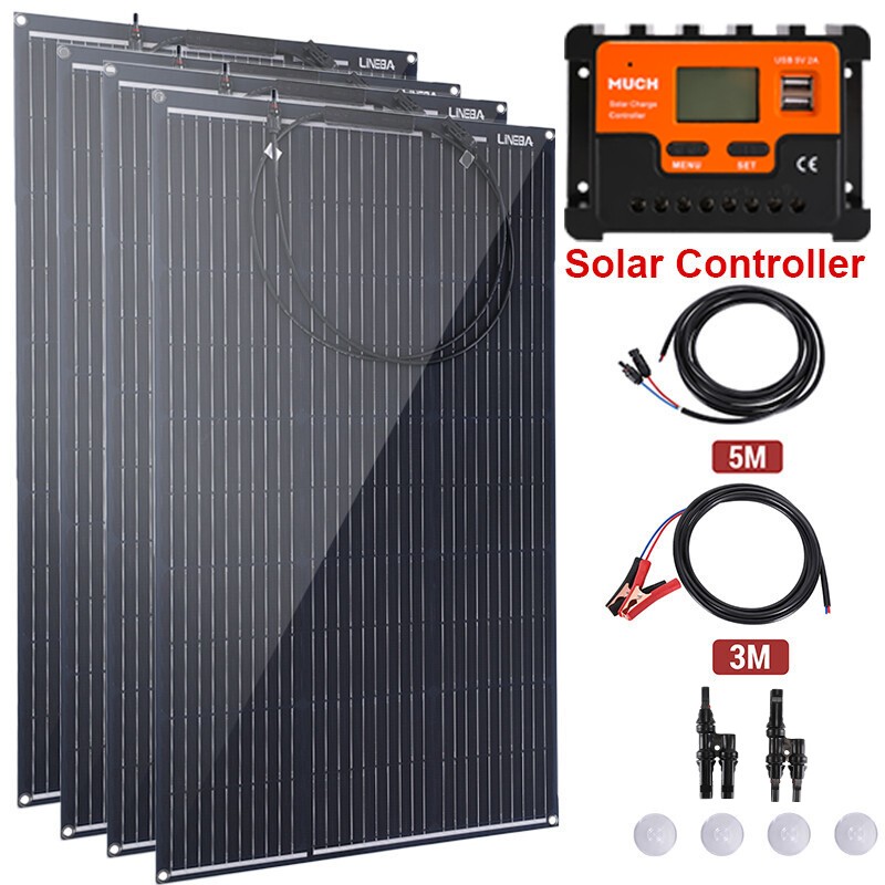 100W 200W 400W Watt 12V Solar Panel Mono HighEfficiency PV for Sunshed