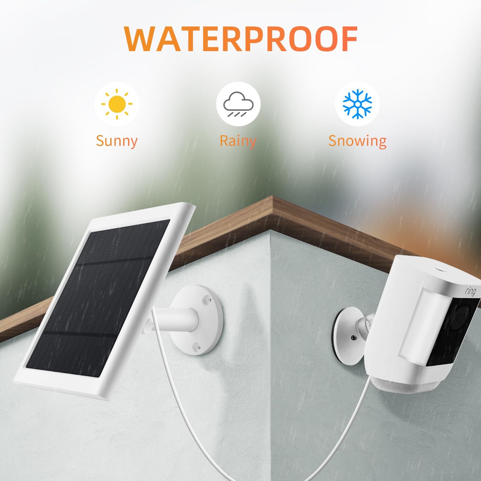 Solar Panel for Ring Camera 2 Pack 4W Solar Charger Compatible with Rings