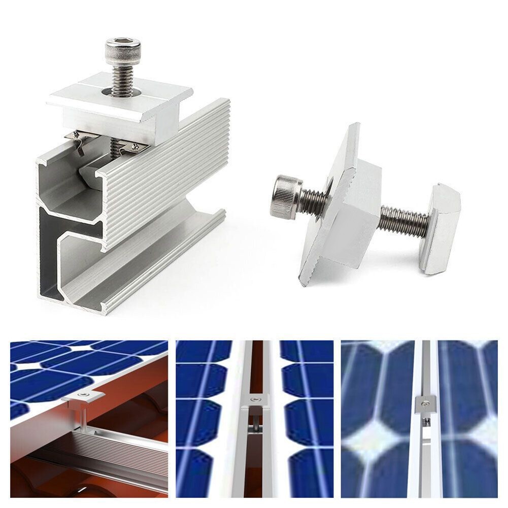 1*Solar Panel Module Aluminum Bracket Rail Trapezoidal Sheet 30cm Dust Resistant