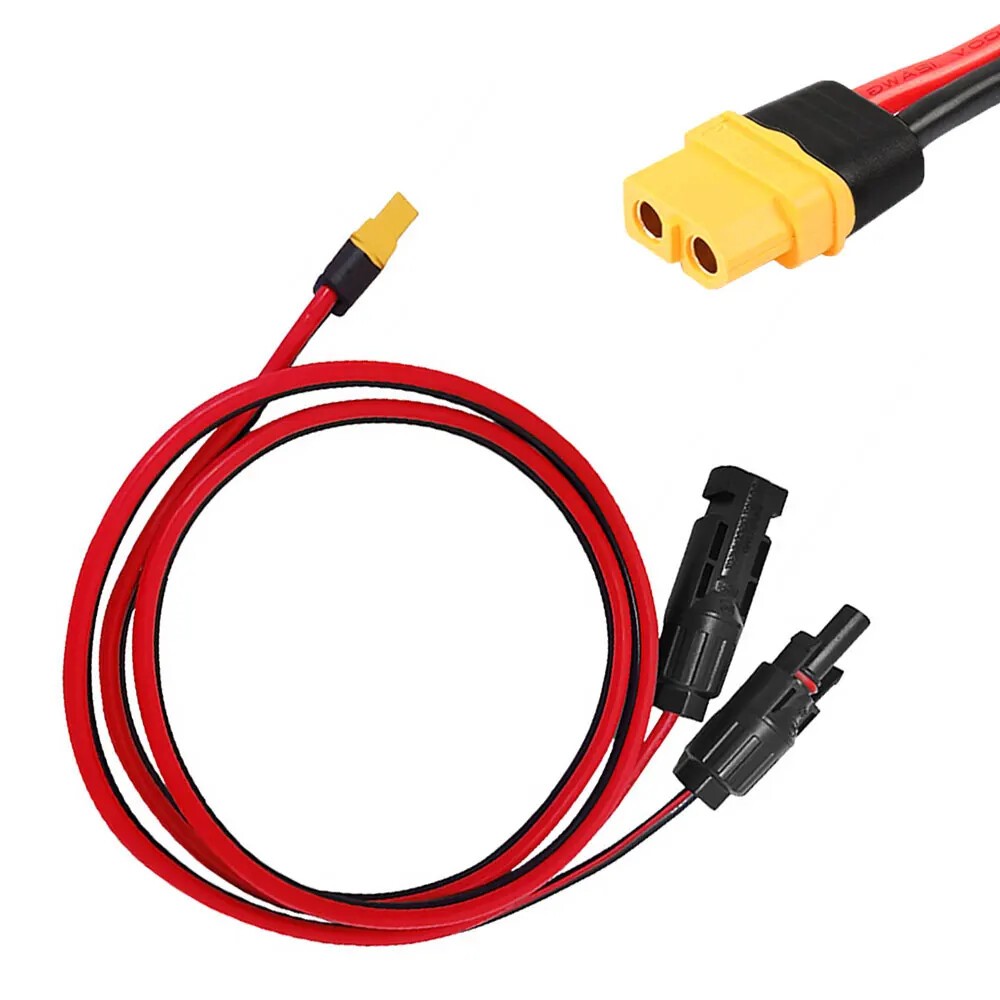 10ft XT60 Female to Solar Connector Solar Panel Extension Charging Cable 12 AWG