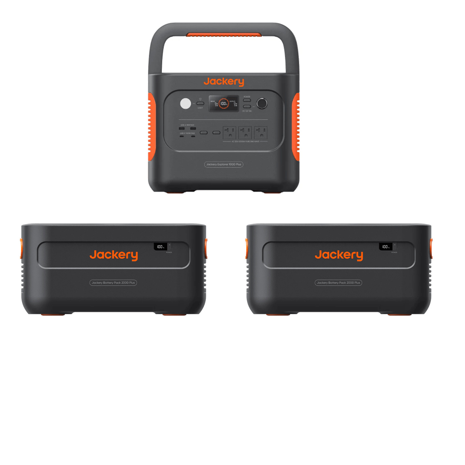 Jackery Explorer 2000 Plus Portable Power Station + QTY 2 of E2000Plus Battery