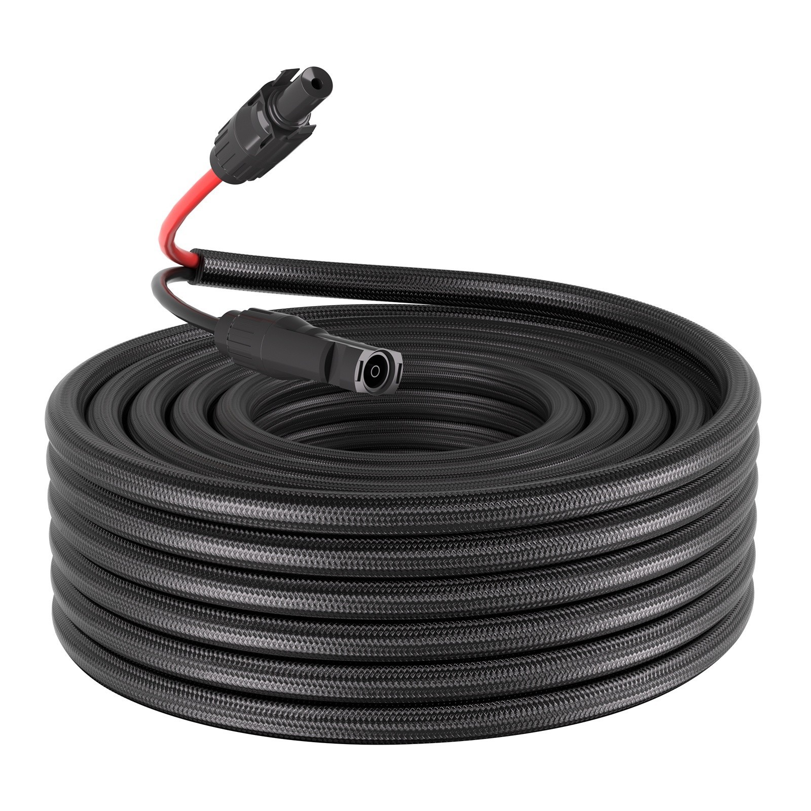 50FT Solar Panel Extension Cable, 10 AWG, Durable Wire, Flame-Resistant Sleeve