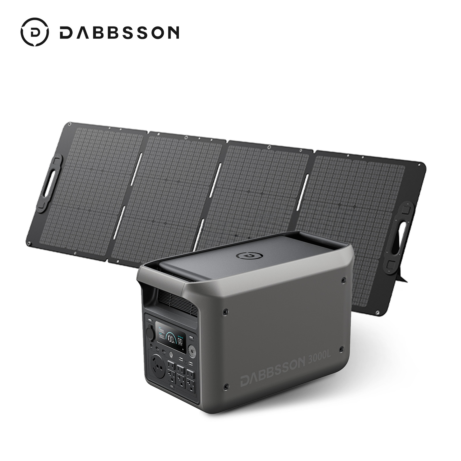 Dabbsson 3072Wh 3000W Portable Power Station Generator w/ Folding Solar Panel