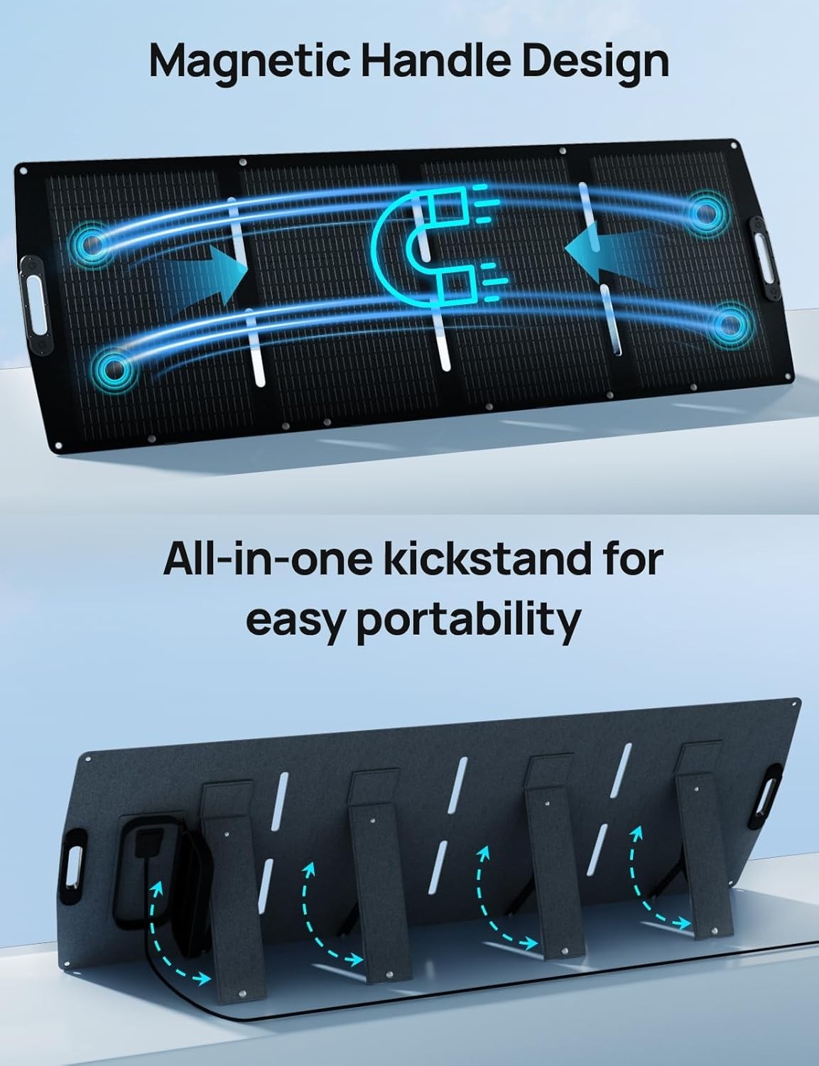 High Efficiency 200W Solar Charger – Waterproof, Portable & Adjustable Kickstand