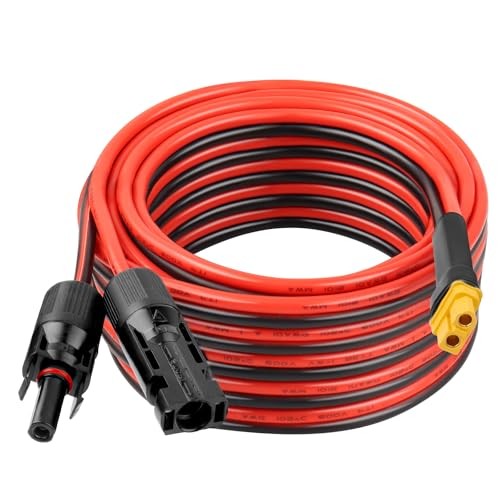 10AWG 25FT XT60 Solar Extension Cable 2 3 6 10 15 20 25 35 40 50 75 10 AWG 25FT