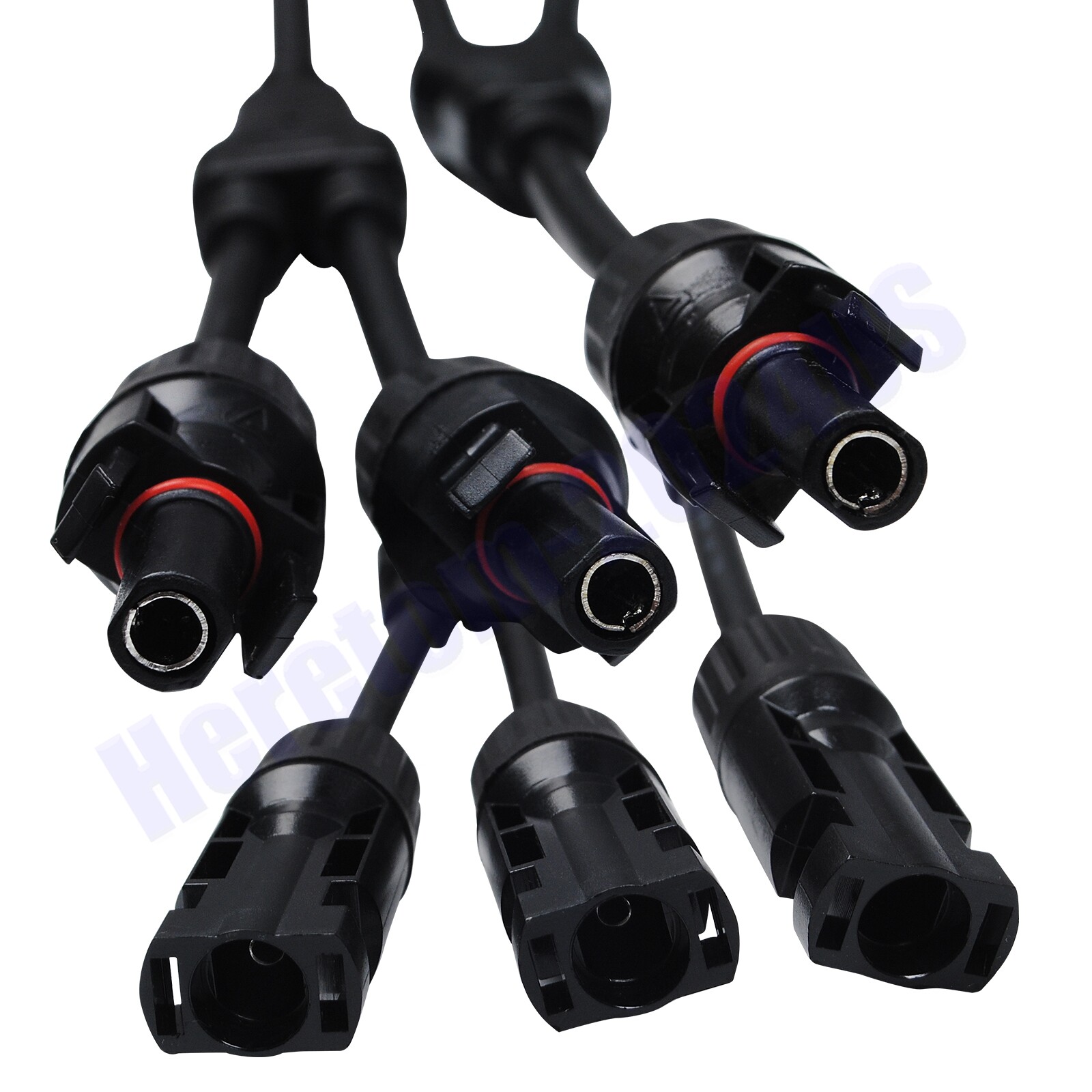 Lot Pair Y 2 Branch F&M Solar Panel PV Connector Cable Wire Splitter Waterproof
