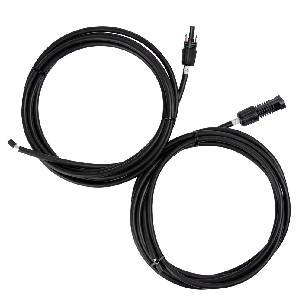 Heavy-Duty 10ft Solar Panel Extension Cables – Waterproof & UV Resistant Pair
