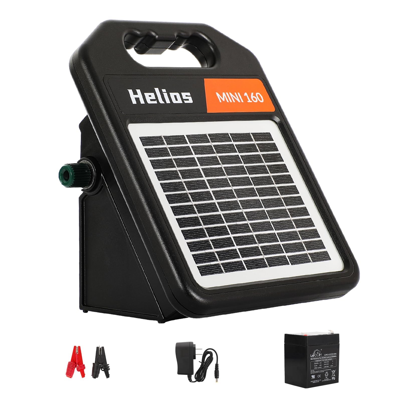 10 Miles Solar Electric Fence Charger with Day/Night Mode 0.16J Portable Solar