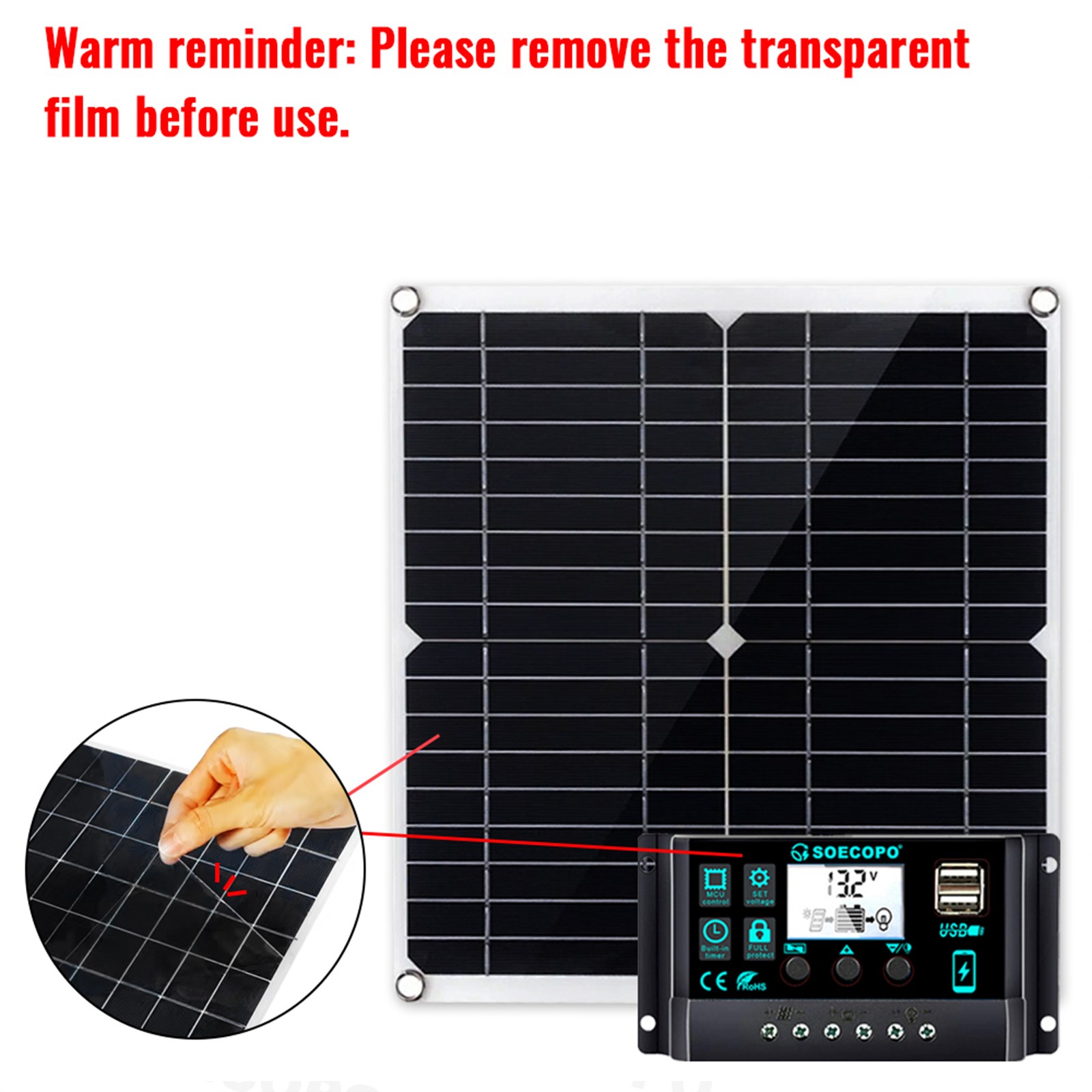 900W Solar Charging Kit with Y-Cable + 2 x 300W Panels + 2M Emergency Power7a