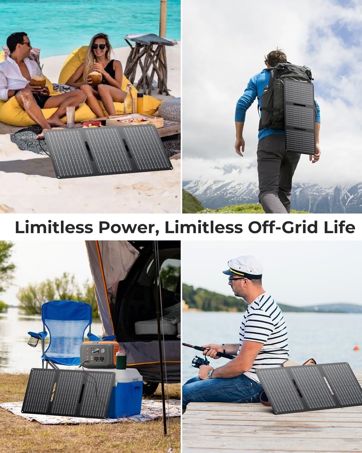 30W Solar Panel Charger with QC3.0 USB & DC Output