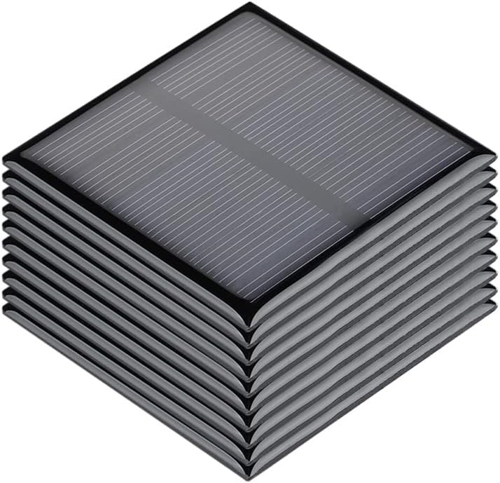 10Pcs 5.5V 80mA Mini Solar Panels 2.36″x2.36″ for DIY Electric Toy Materials …