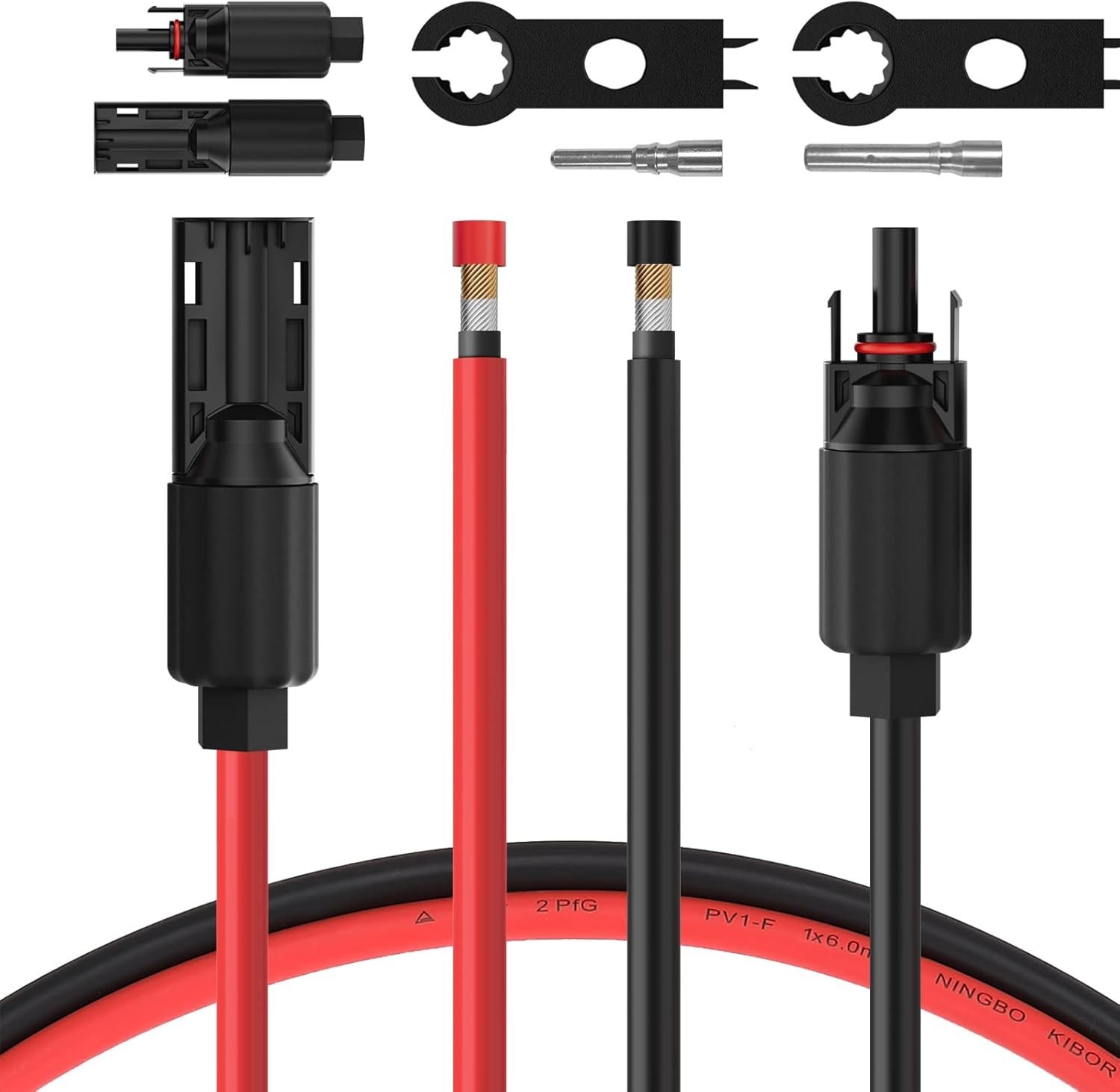30 Feet Heavy-Duty 8AWG Solar Cable – Durable Male & Female Connectors Included