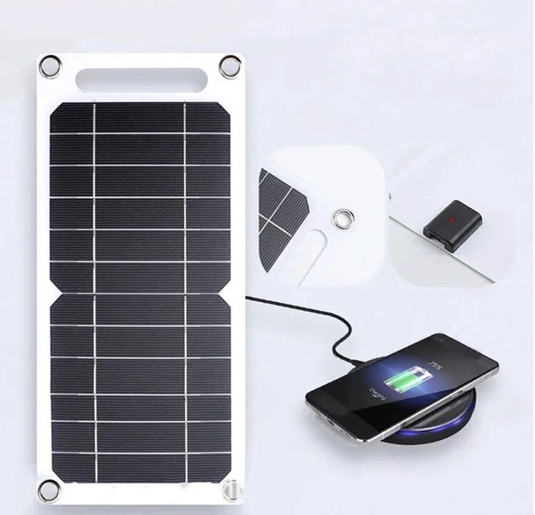 USB Solar Panel Power Bank for Outdoor Camping Hiking Phone Charger 5V Portable