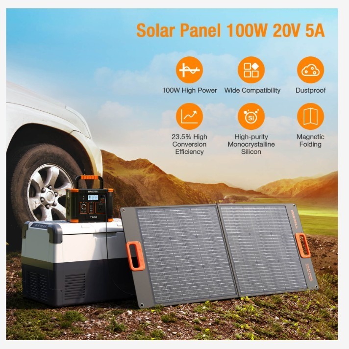 GRECELL FOLDABLE PORTABLE SOLAR PANEL 100W 20V