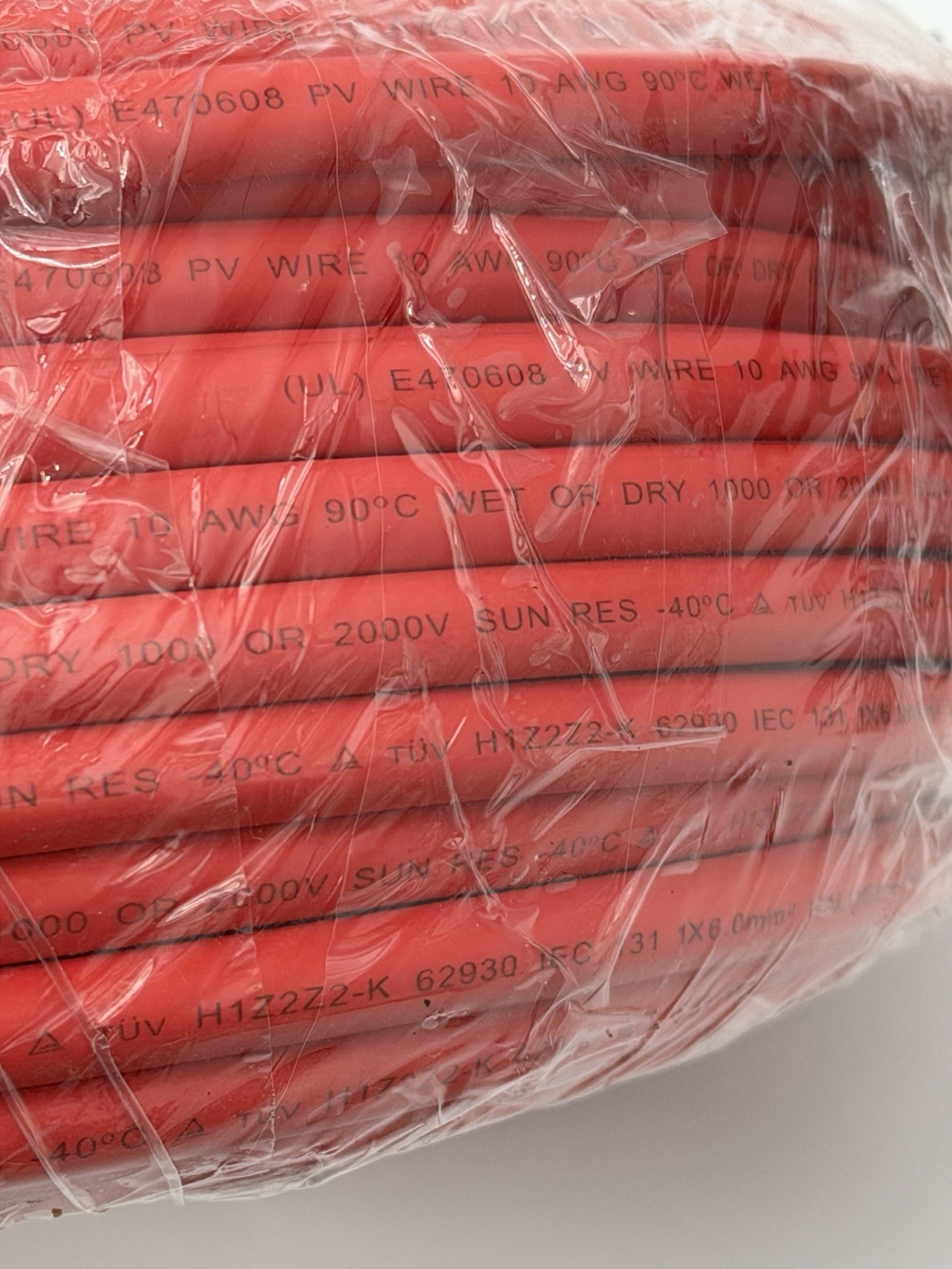 BougeRV MC4 Solar Extension Cable 10 AWG Red Black Set ~20ft RV Off Grid