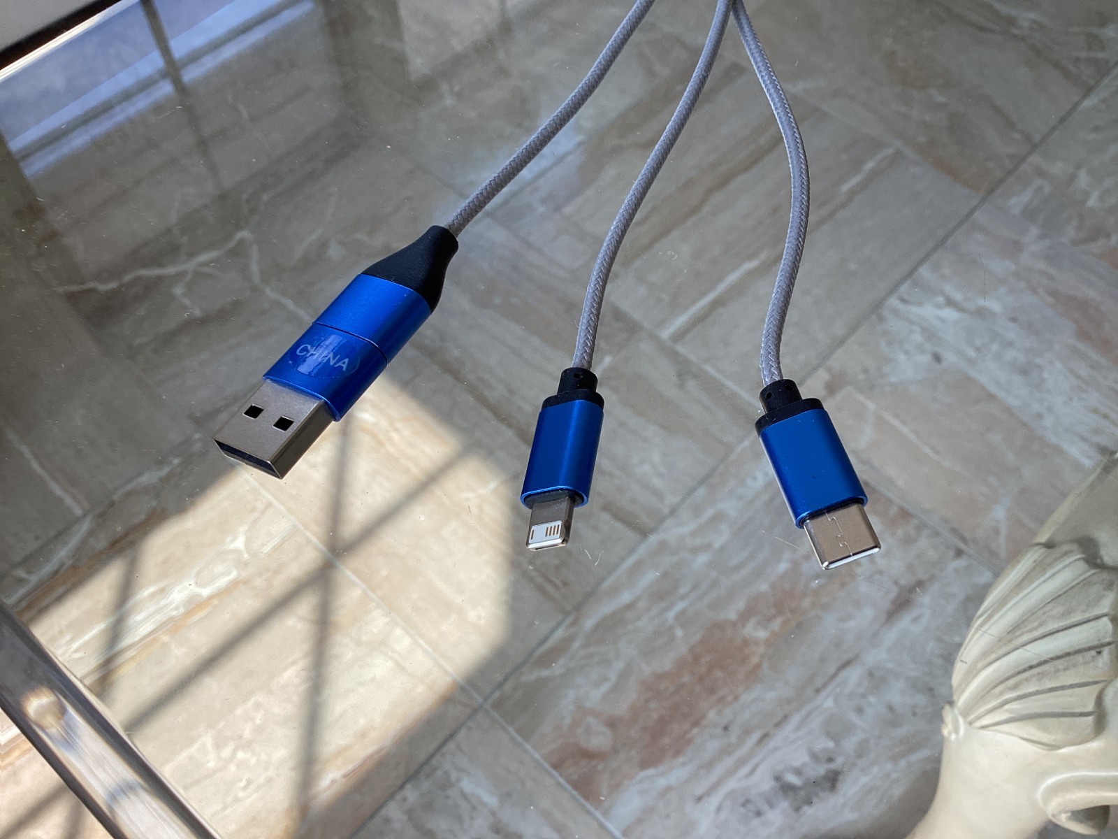 ebay Employee 2 in 1 USB Charging Cable Multi Function Cell Phone Charger Cord