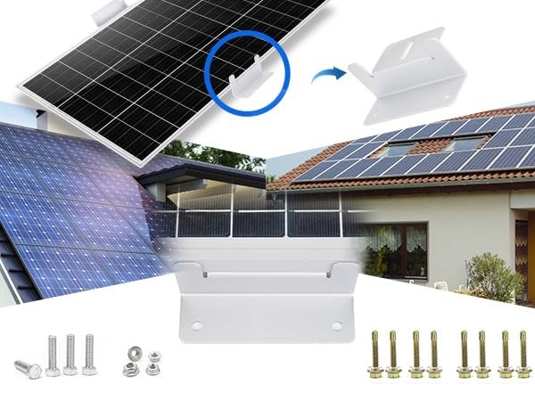 16 Units Solar Panel Mounting Brackets,Z Bracket Sets Lightweight Aluminum Co…
