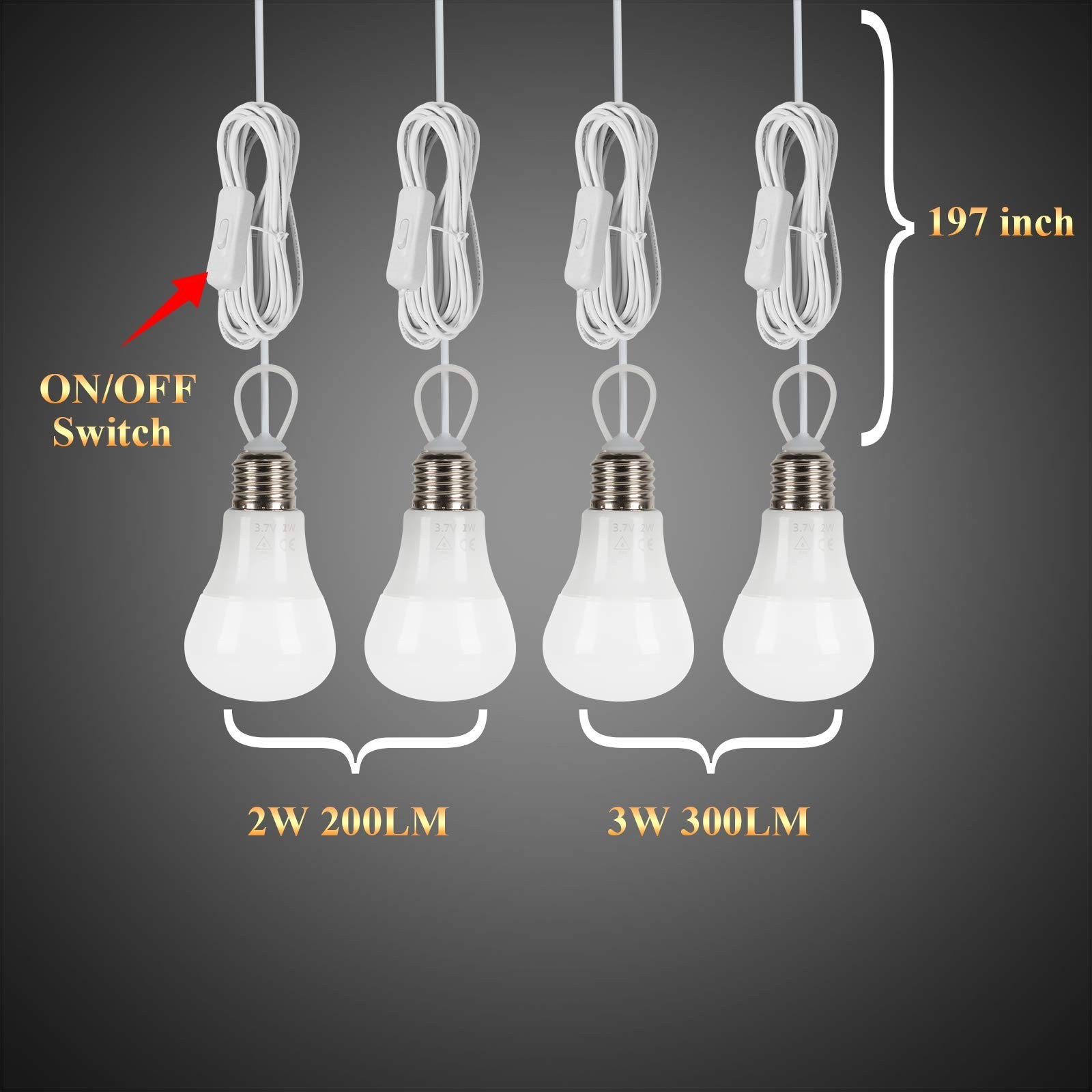 Solar Lights for Inside, 4 Bulbs Solar Shed Lights with On Off Switch, 30W So…
