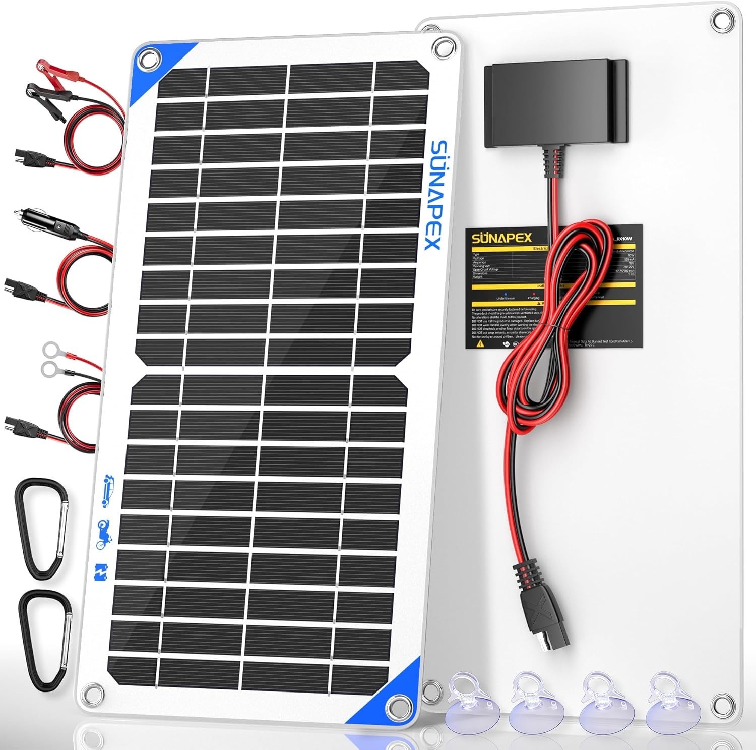 Lightweight and Easy Install 12V Solar Trickle Charger for Outdoor Devices