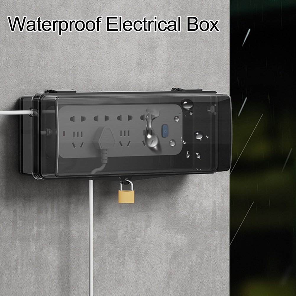 Heavy Duty Outdoor Extension Cord Box Waterproof Lockable with Multiple Outputs