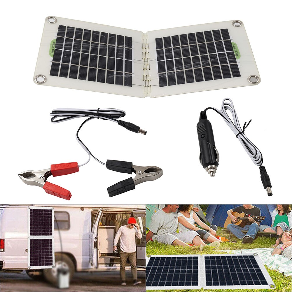 60W Foldable Solar Panel Module for 18V/12V RV/Car/Boat Battery Recharge hs