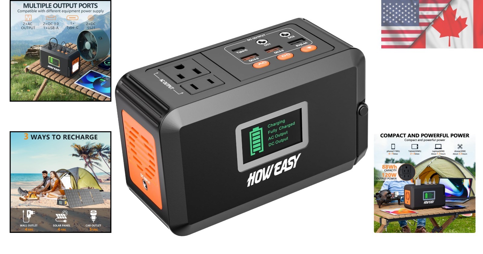 Lightweight 88Wh Battery Backup – Perfect for Camping & Outdoor Activities
