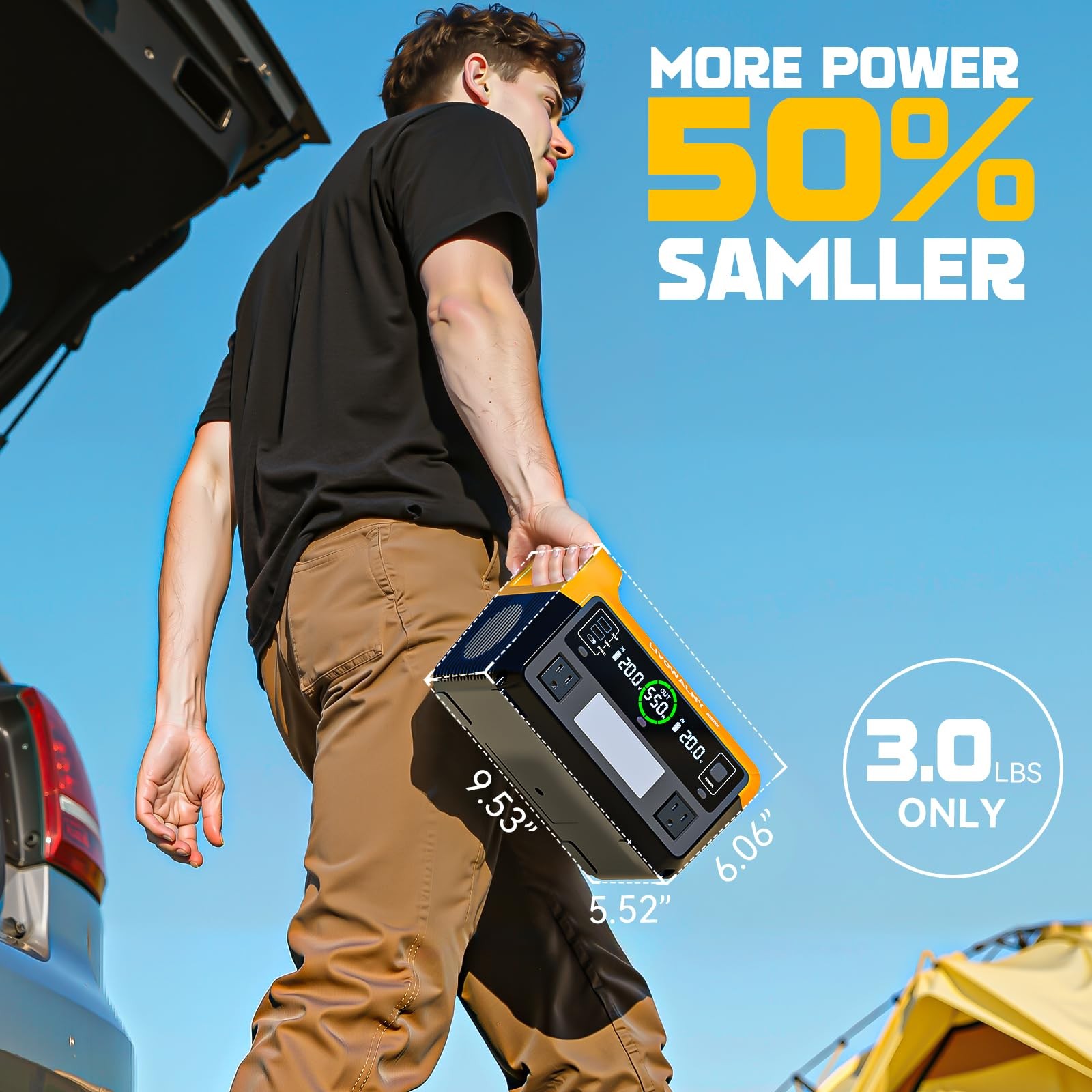 550W Power Station Compatible with Dewalt: LIVOWALNY Portable Generator