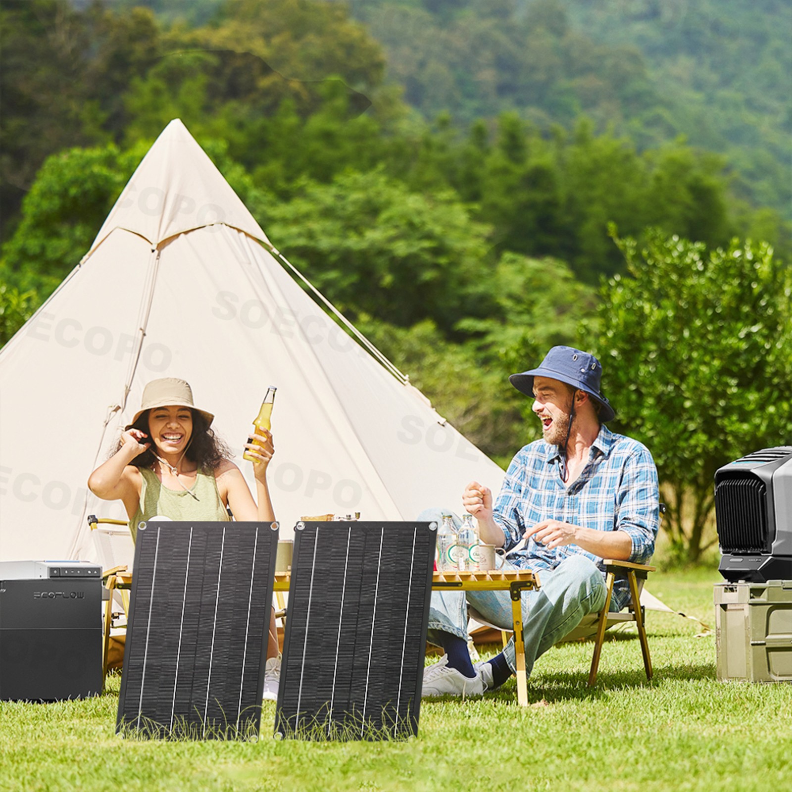 1600W Solar Panel Kit – 2 x800W + 100A Controller + Extension Cord Multi-Scene