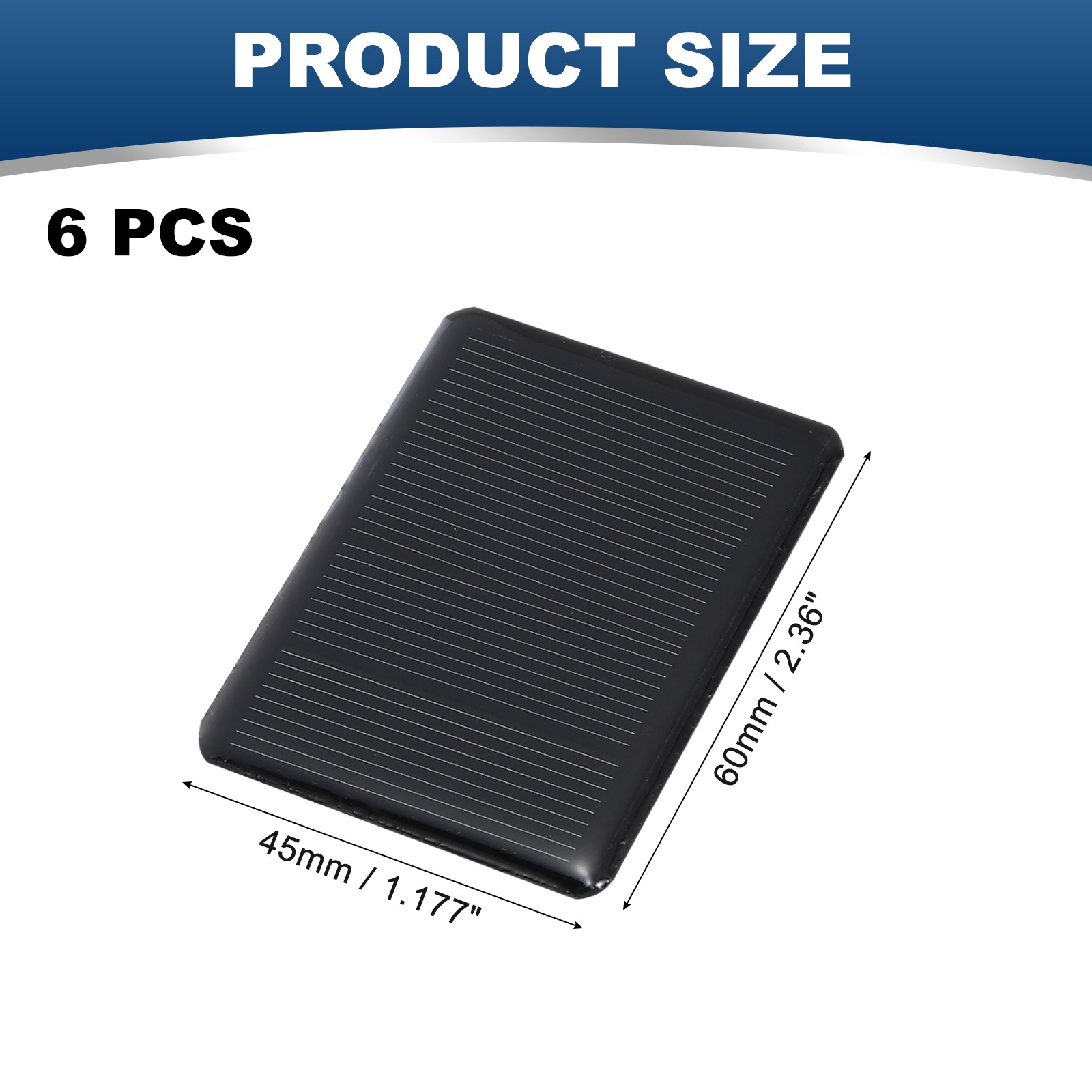 6 Pieces Mini Solar Panels 2V 0.24W 120mA, for Photovoltaic Cells