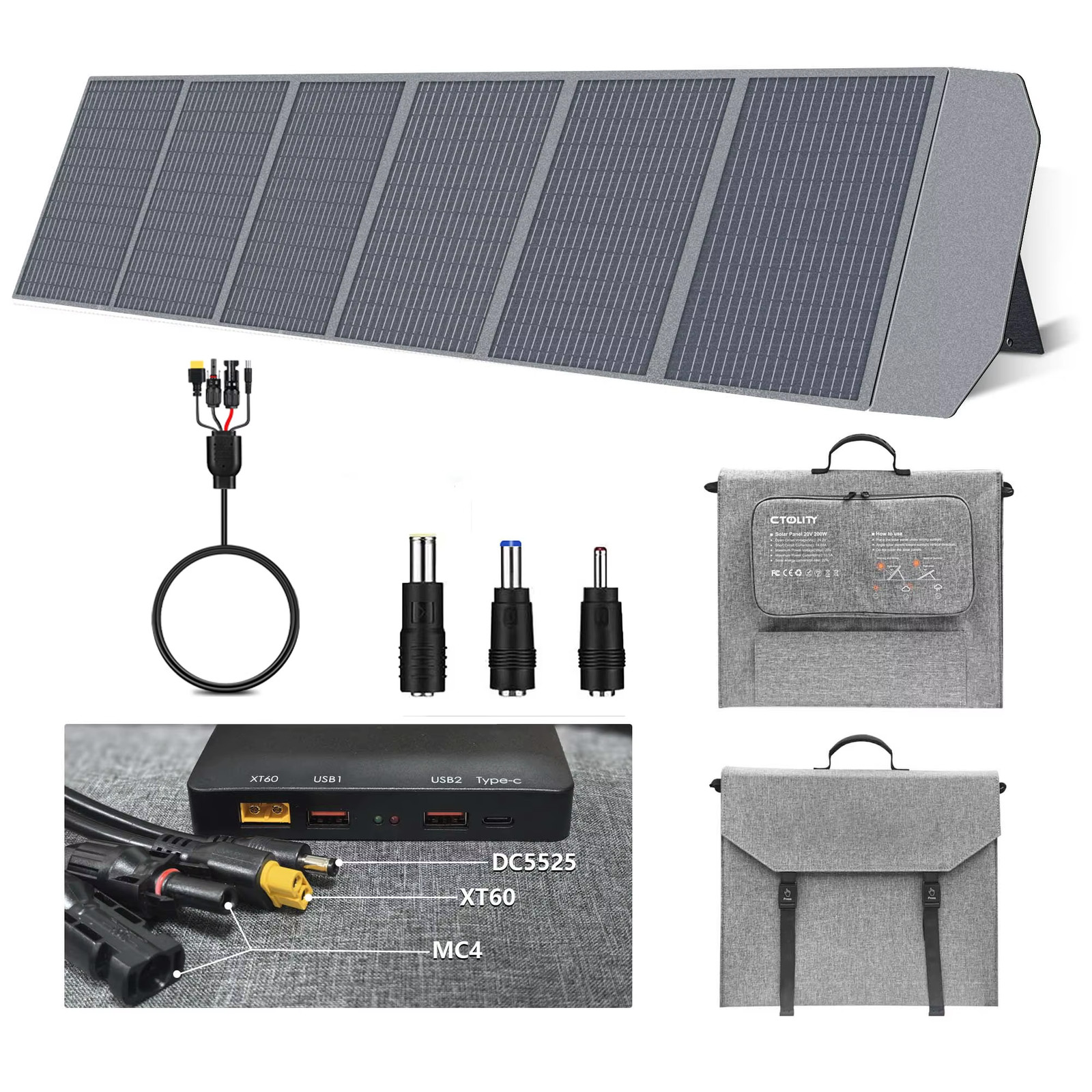 200W Flexible ETFE New Rigid Solar Panel Foldable 12V to 24V Monocrystalline for