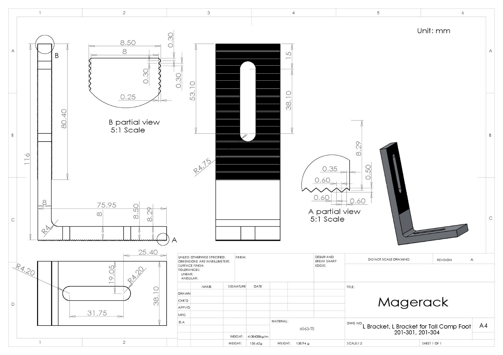 10 Black Tall L Bracket Foot Feet for Solar Panel Mounting Rack Installation