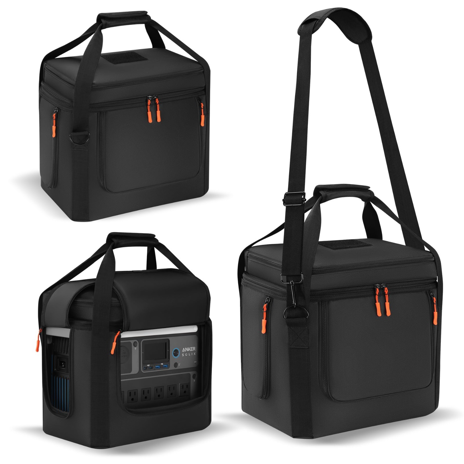 Portable Power Station Carrying Case, Shoulder Strap, Generator Cover for Outdoo