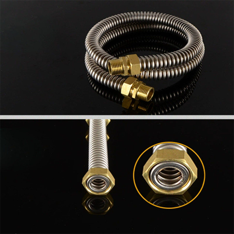 1/2″ 3/4″ 1″ Stainless Steel Corrugated Tube Solar Tube Heating Copper Head
