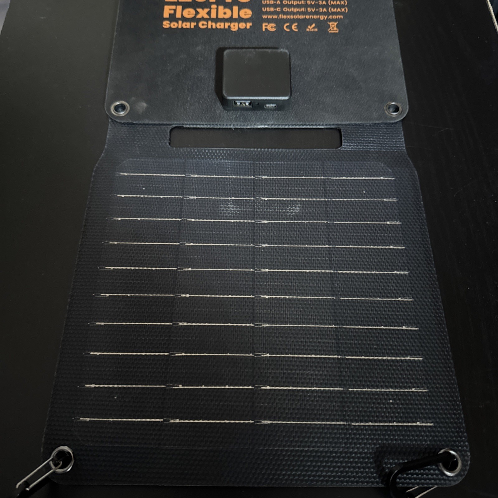 FlexSolar 20W Foldable Solar Panel Charger w/USB-C & USB-A Outputs Waterproof