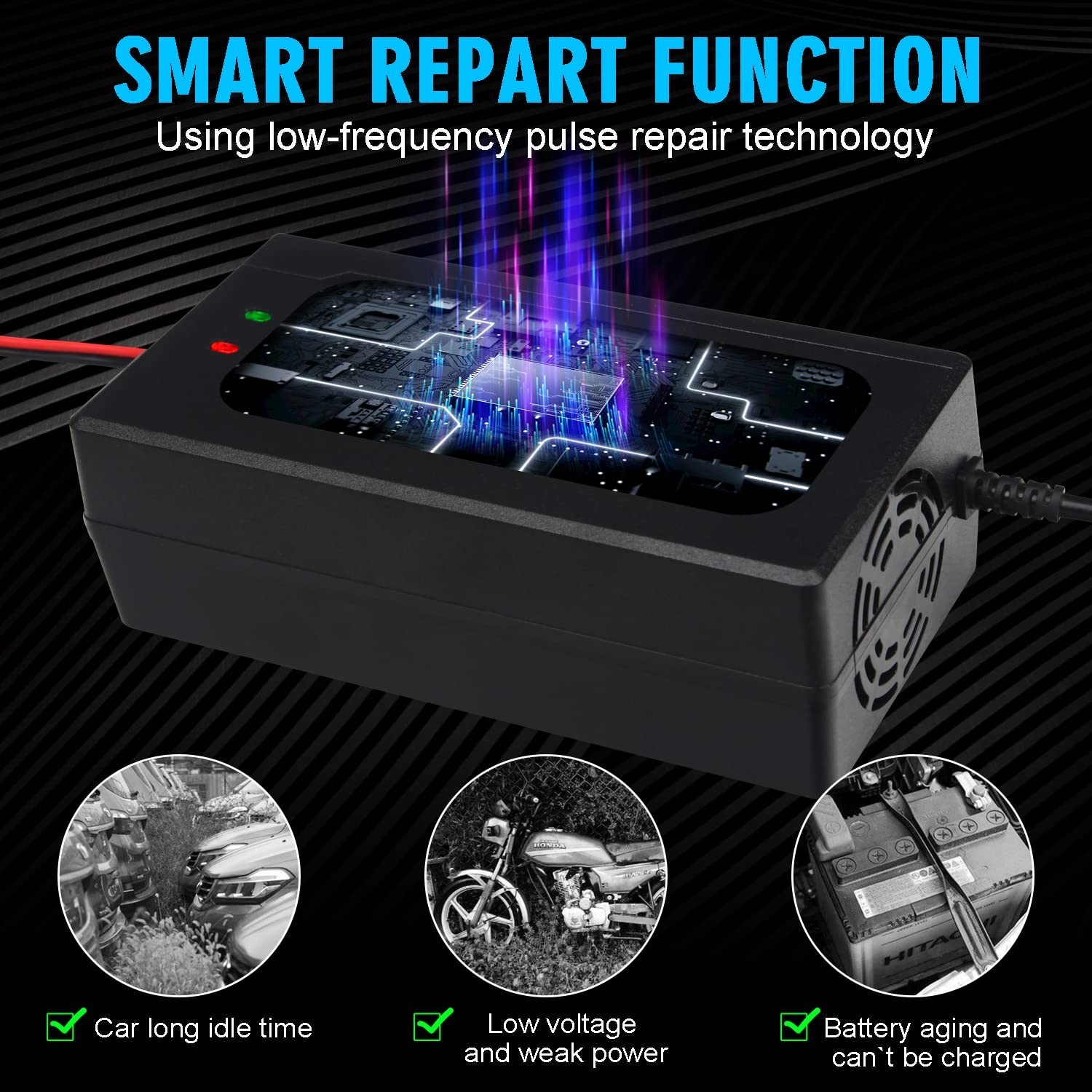 LiFePO4 Battery Charger 36V 10A Lithium Iron Phosphate Battery Smart 43.8V Ch…