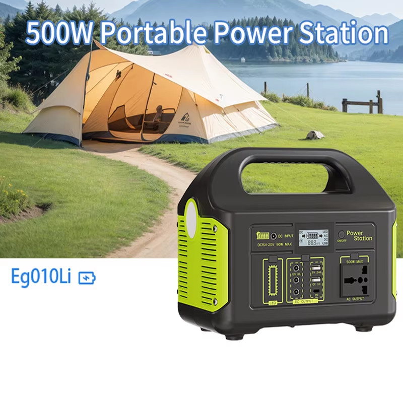 Portable Power Station 500W 460Wh 384Wh with LifePO4 Battery Solar Generator for