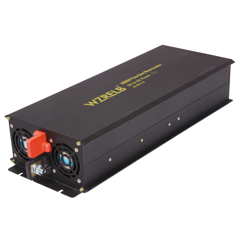 3000W Power Pure Sine Wave Inverter 24V to 120V Off Grid Remote Switch Solar Car