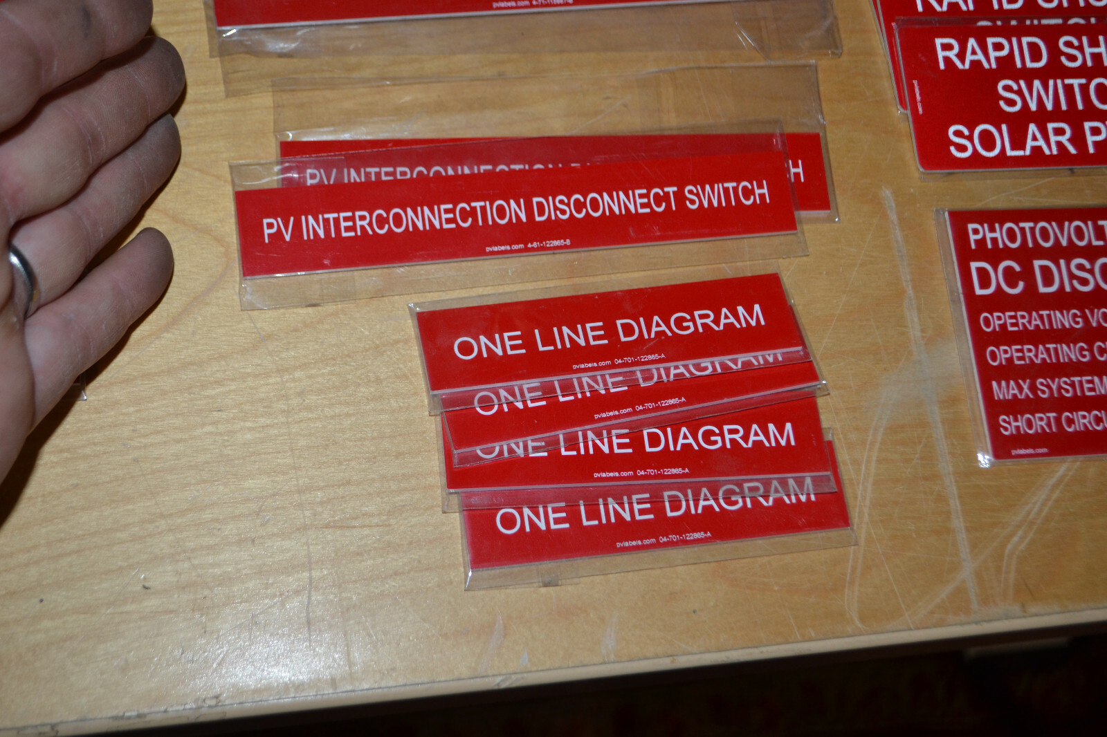319 ~ Solar PV Warning Label Placards ~ Power Supply Sources for Utilities ~ g